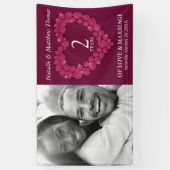 ガーネット第2周結婚日の光（濃い赤） 横断幕 (縦)