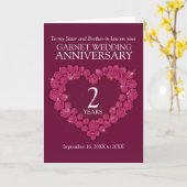 ガーネット第2結婚周年記念赤い妹 カード (黄色い花)