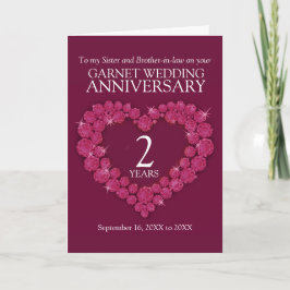 ガーネット第2結婚周年記念赤い妹 カード