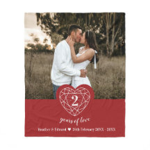 ガーネット結婚2周年記念ハート赤