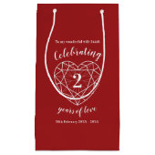 ガーネット記念日2年の愛の妻抱き枕 スモールペーパーバッグ (正面)