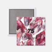 ガーネット1月誕生日周年記念カスタム磁石 マグネット (正面/裏面)