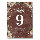 ガーネ素朴コテージコーレウェディングレセプションディナー テーブルナンバー (裏面)