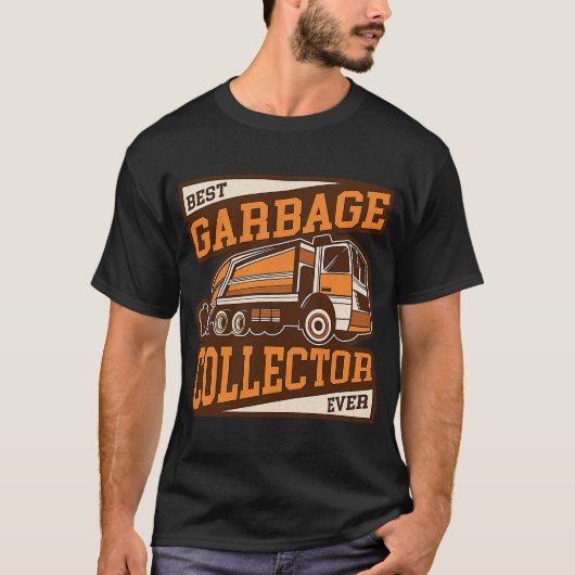 ガーバーグマン夜ごみトラック運転手ごみ箱 Tシャツ (正面)