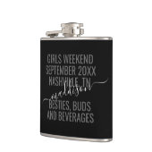 ガーパーソナライズされたルズウィークエンドベスティブライダル旅行  フラスク (左)