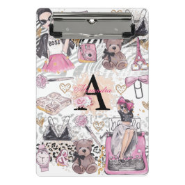 ガーパーソナライズされたルボスラグジュアリーイラストレーション ミニクリップボード