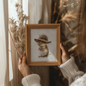 ガービルポートレート絵を描ズマウスアートハムスター齧歯動物 ポスター