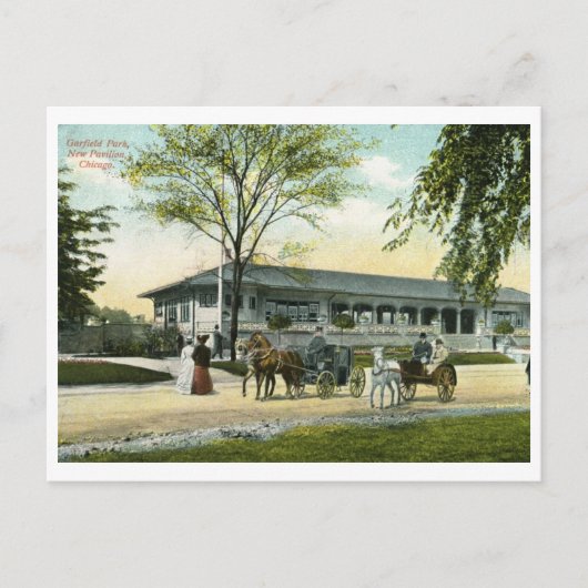 ガーフィールドパーク、シカゴ1908ヴィンテージ ポストカード (正面)