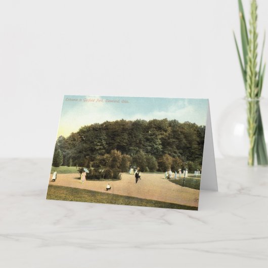 ガーフィールド公園、クリーブランドオハイオ州の1910年のヴィンテージ カード (正面)