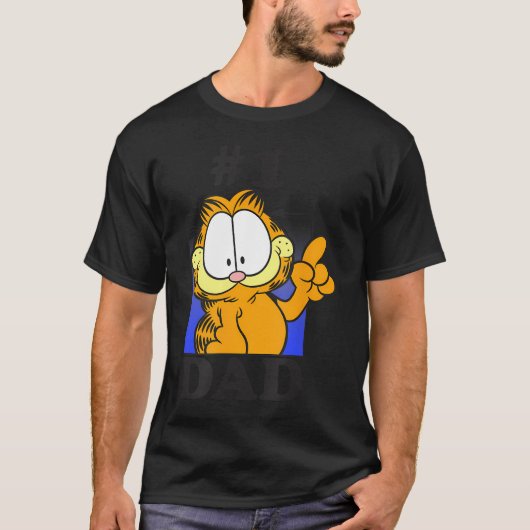 ガーフィールド父の日ナンバーワン Tシャツ (正面)