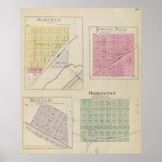 ガーフィールド、ポーニー・ロック、ハイザー、ホイシントン、カンザス ポスター (正面)