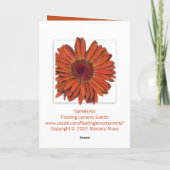 ガーベラのウェディングサンキューレターカード サンキューカード (裏面)