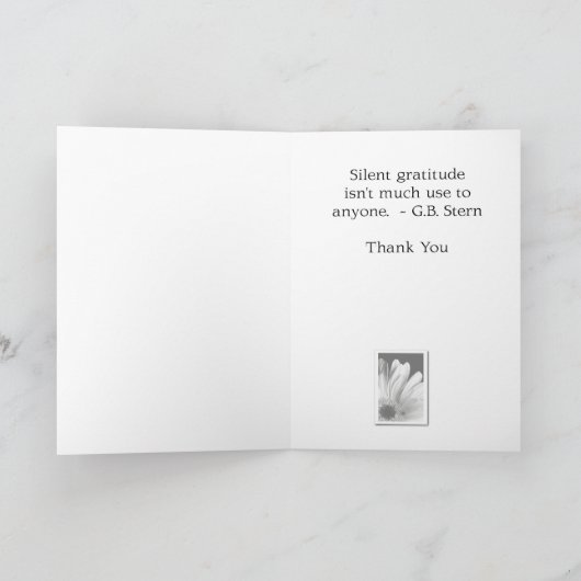 -ガーベラのデイジーの挨拶状ありがとう サンキューカード (内部)