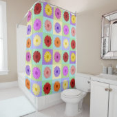 ガーベラのデイジーパターン シャワーカーテン (インサイチュ)