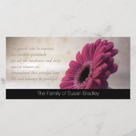 ガーベラの悔やみや弔慰は写真カード2感謝していしています サンキューカード