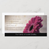 ガーベラの悔やみや弔慰は写真カード2感謝していしています サンキューカード (正面/裏面)