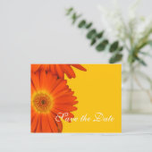 ガーベラの花の日付保存 案内ポストカード (スタンド正面)