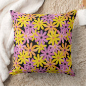 ガーベラの花模様、背景 クッション (ブランケット)