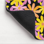 ガーベラの花模様、背景 マウスパッド (コーナー)