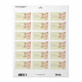 ガーベラオリーブスワールお洒落差出人住所ラベル ラベル (フルシート)