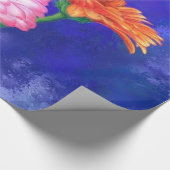 ガーベラカラフルス包装紙花 ラッピングペーパー (角)