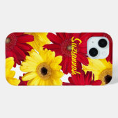 ガーベラカラフルデイジークローズアップ写真テンプレート Case-Mate iPhoneケース (裏面 (横))