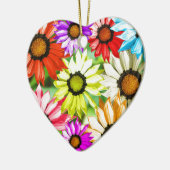 ガーベラカラフル花フローラ セラミックオーナメント (左)