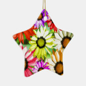 ガーベラカラフル花フローラ セラミックオーナメント (右)