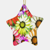 ガーベラカラフル花フローラ セラミックオーナメント (左)