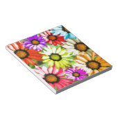 ガーベラカラフル花フローラ ノートパッド (アングル)