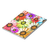ガーベラカラフル花フローラ ノートパッド (回転)