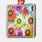 ガーベラカラフル花フローラ メタルオーナメント (左)