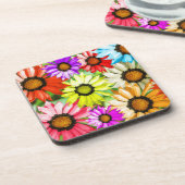 ガーベラカラフル花 コースター (左側)