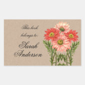 ガーベラスクラフトブックプレートシールこれは属する 長方形シール (正面)