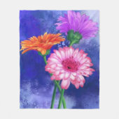ガーベラスフリースブランケット美しい花 フリースブランケット (正面)
