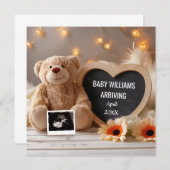 ガーベラスベビー発表ソーシャルメディア 招待状 (正面/裏面)