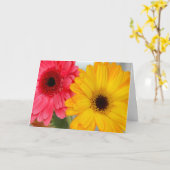 ガーベラダイズ友情グリーティングカード カード (黄色い花)