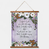 ガーベラデイジーと蝶感動的 吊り下げ型タペストリー (正面)