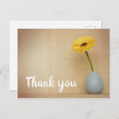 ガーベラデイジーイエロー春フラワーサンキュー ポストカード (正面/裏面)