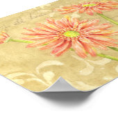 ガーベラデイジーガーデンノートポスター7x5 ポスター (角)