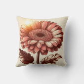 ガーベラデイジーガーデン用インスパイア心地よい クッション (裏面)