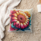 ガーベラデイジーガーデン用インスパイア心地よい クッション (ブランケット)