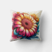 ガーベラデイジーガーデン用インスパイア心地よい クッション (裏面)