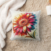 ガーベラデイジーガーデン用インスパイア心地よい クッション (ブランケット)
