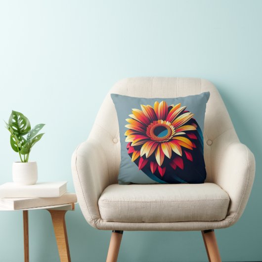 ガーベラデイジーガーデン用インスパイア心地よい クッション (椅子)
