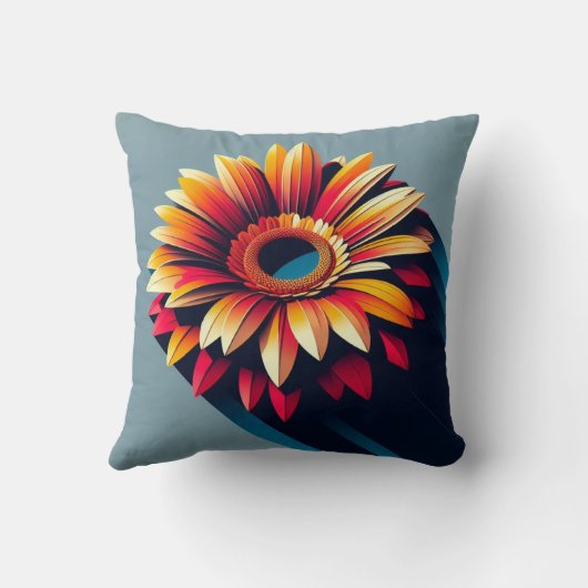 ガーベラデイジーガーデン用インスパイア心地よい クッション (裏面)