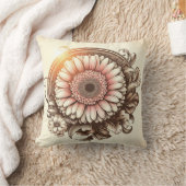 ガーベラデイジーガーデン用インスパイア心地よい クッション (ブランケット)