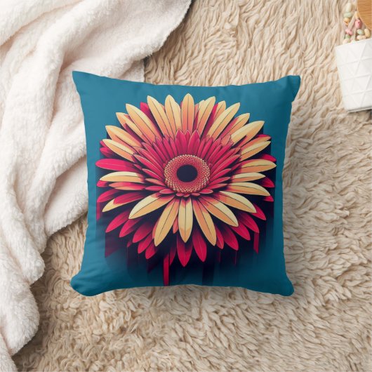 ガーベラデイジーガーデン用インスパイア心地よい クッション (ブランケット)