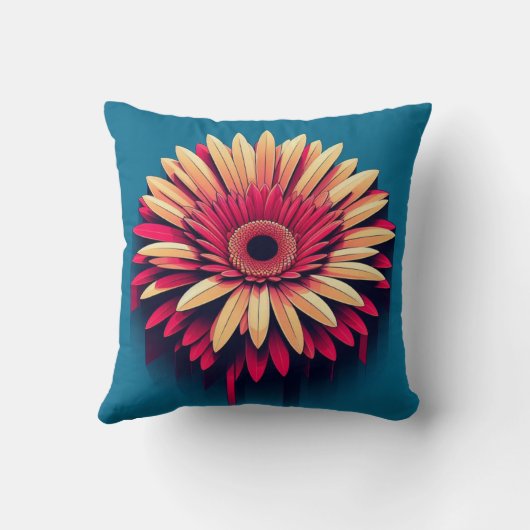 ガーベラデイジーガーデン用インスパイア心地よい クッション (裏面)