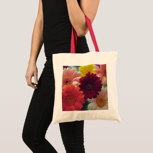 ガーベラデイジーフラワーズアートトートバッグ トートバッグ (正面(商品))